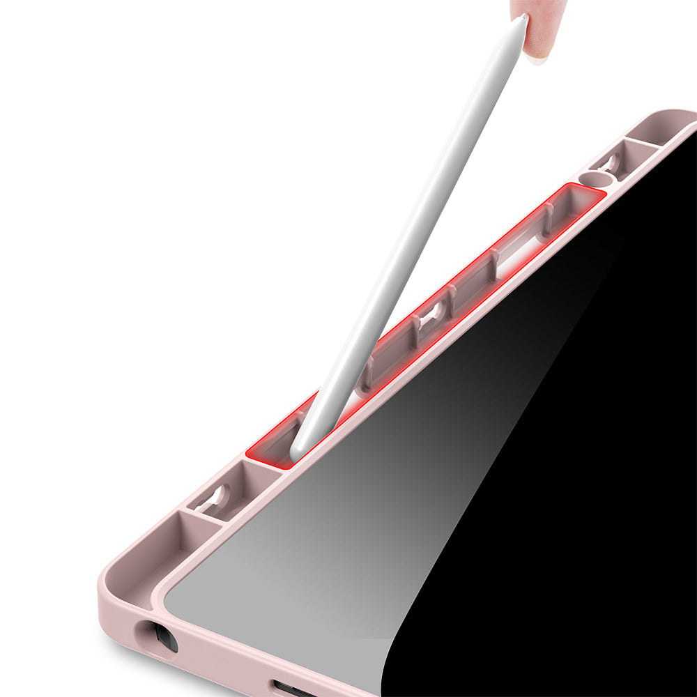Schutzhülle mit Klappe für Galaxy Tab A11 Plus / A9 Plus, Dux Ducis Magi, Transparent-Rosa