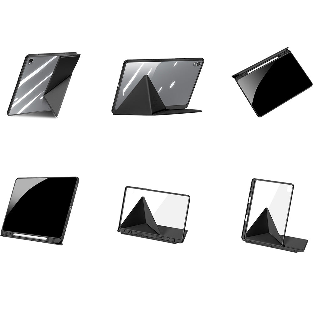 Schutzhülle mit Klappe für Galaxy Tab S11, Dux Ducis Magi, Transparent-Schwarz