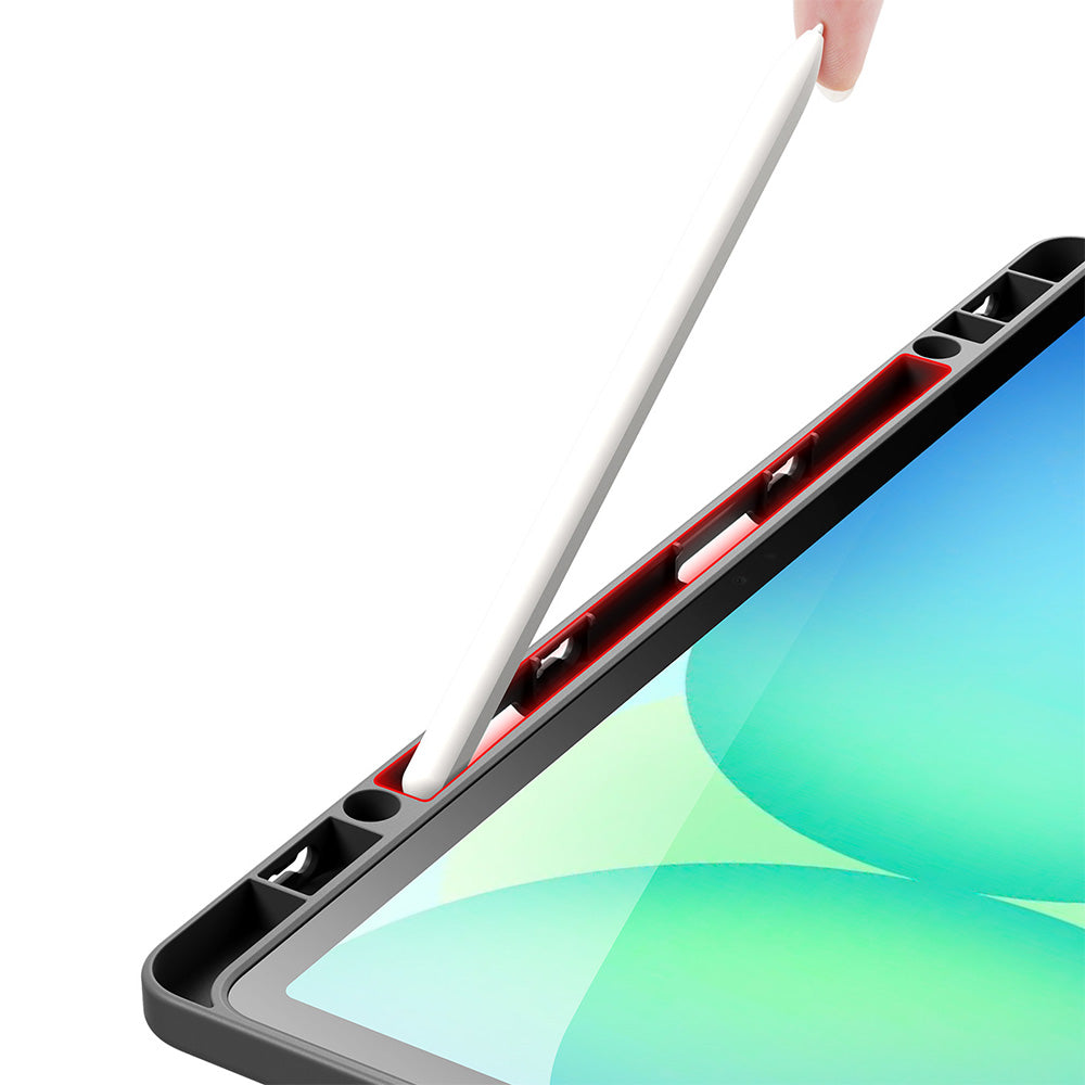 Schutzhülle mit Klappe für Galaxy Tab S10 FE Plus, Dux Ducis Magi, Transparent und Grau