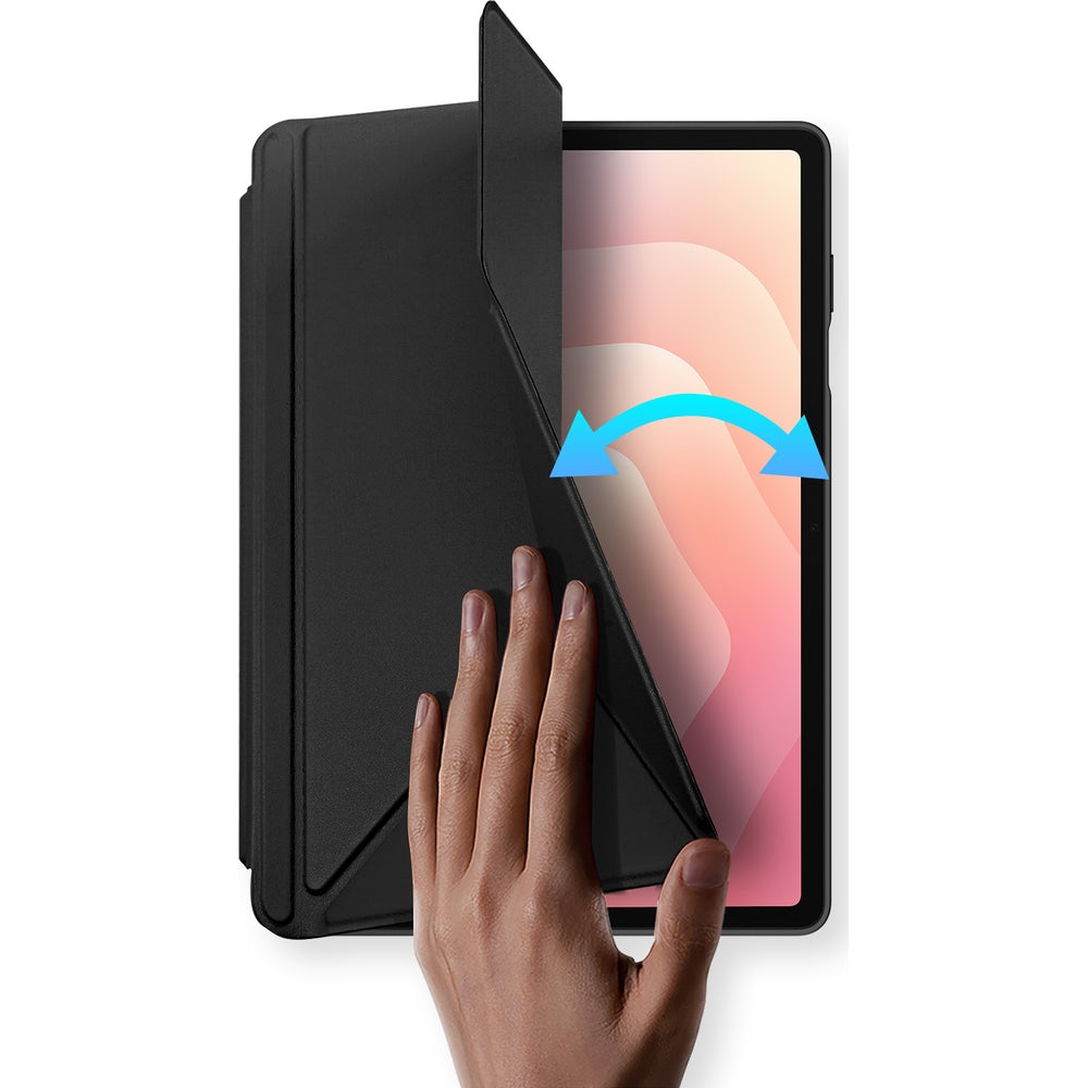 Schutzhülle mit Klappe für Galaxy Tab S12 Plus, Dux Ducis Magi, Schwarz (10/12)
