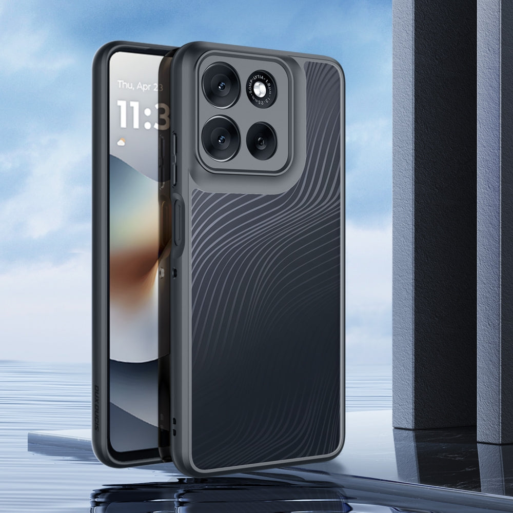 Handyhülle für Motorola Moto G56, Dux Ducis Aimo, Schwarz-Transparent