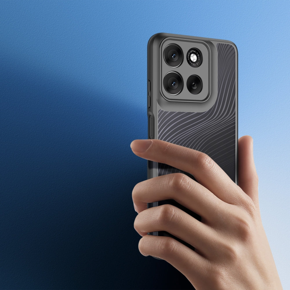 Handyhülle für Motorola Moto G56, Dux Ducis Aimo, Schwarz-Transparent