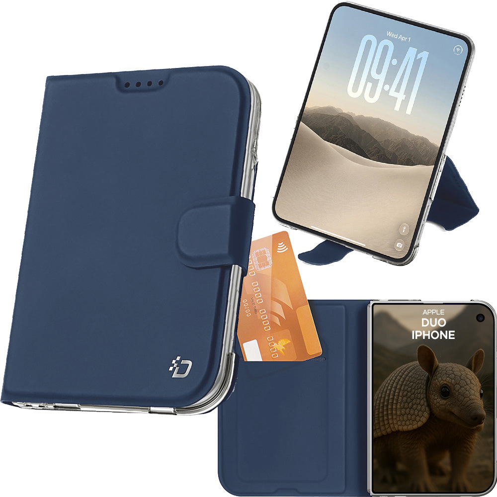 Handyhülle mit Klappe für iPhone Duo, Dux Ducis Skin Pro, Dunkelblau (1/11)