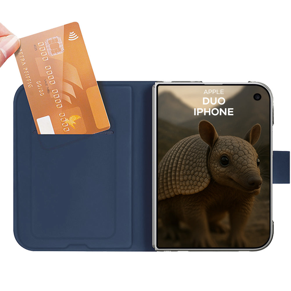 Handyhülle mit Klappe für iPhone Duo, Dux Ducis Skin Pro, Dunkelblau (2/11)
