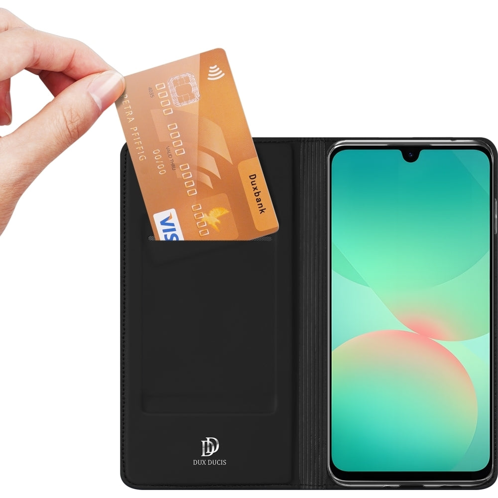 Handyhülle mit Klappe für Galaxy A27 5G, Dux Ducis Skin Pro, Schwarz