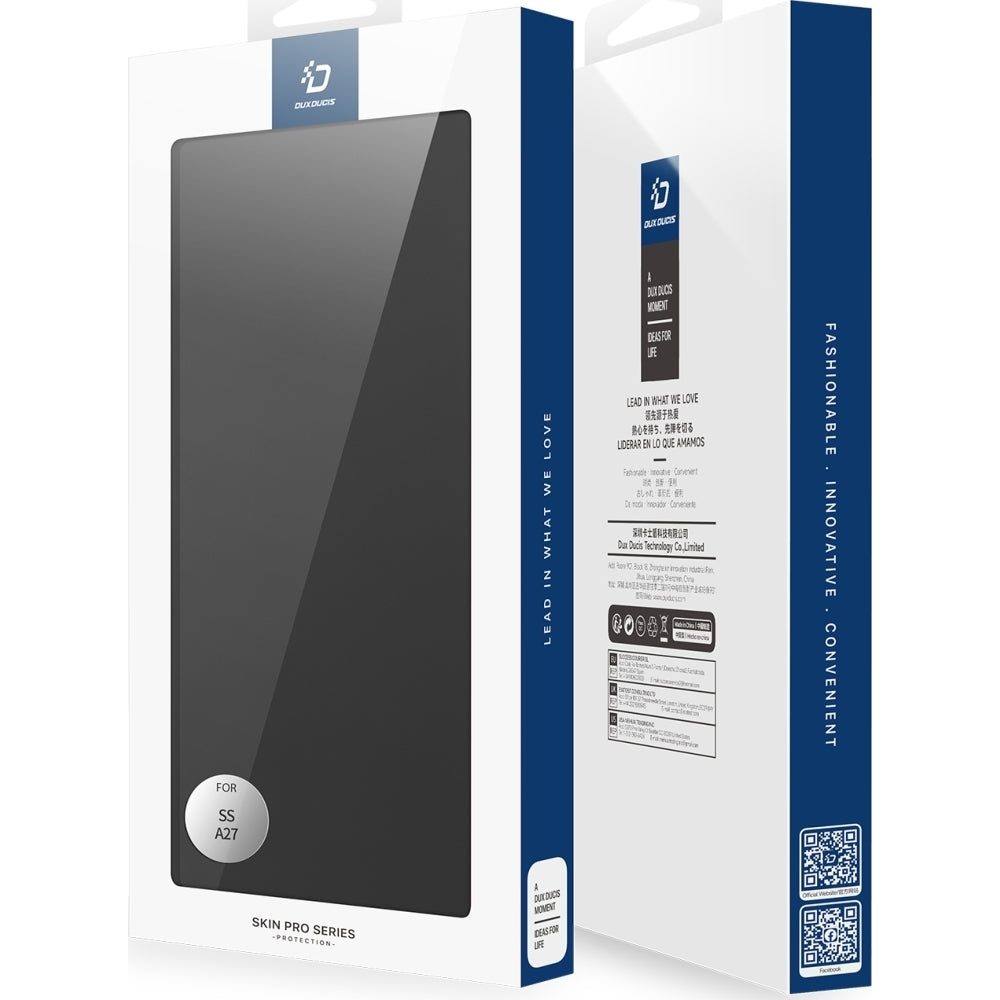 Handyhülle mit Klappe für Galaxy A27 5G, Dux Ducis Skin Pro, Schwarz
