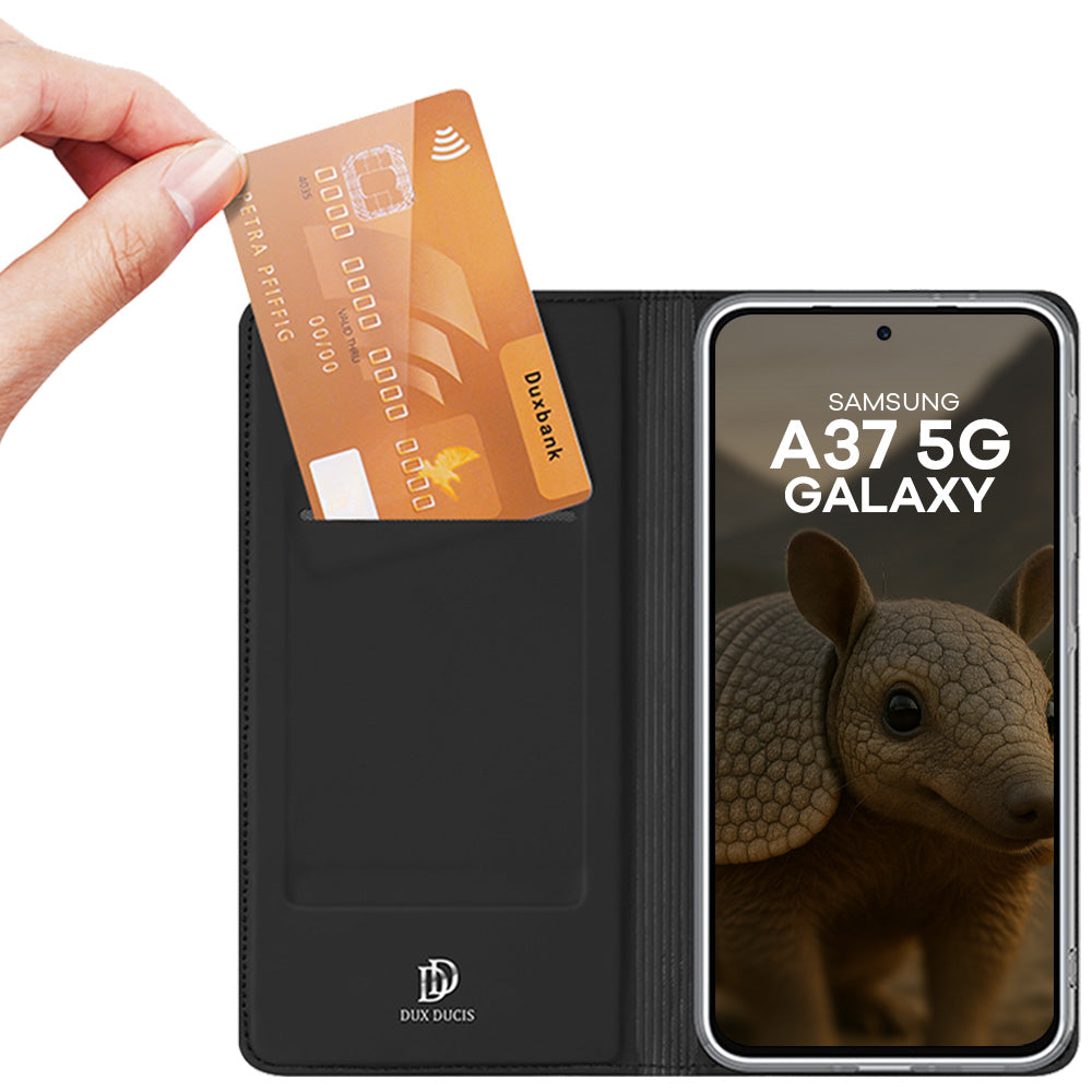 Handyhülle mit Klappe für Galaxy A37 5G, Dux Ducis Skin Pro, Schwarz