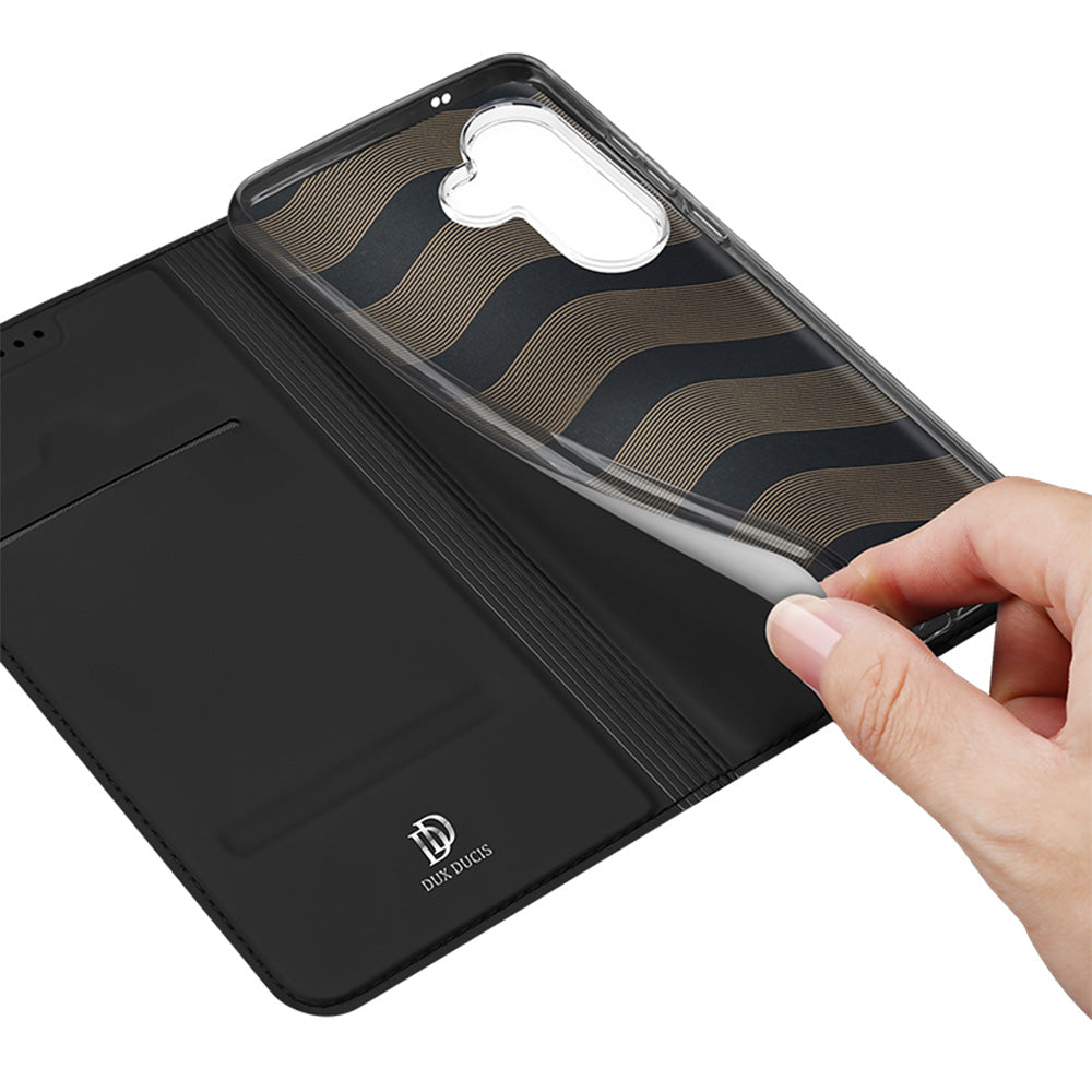 Handyhülle mit Klappe für Galaxy A57 5G, Dux Ducis Skin Pro, Schwarz