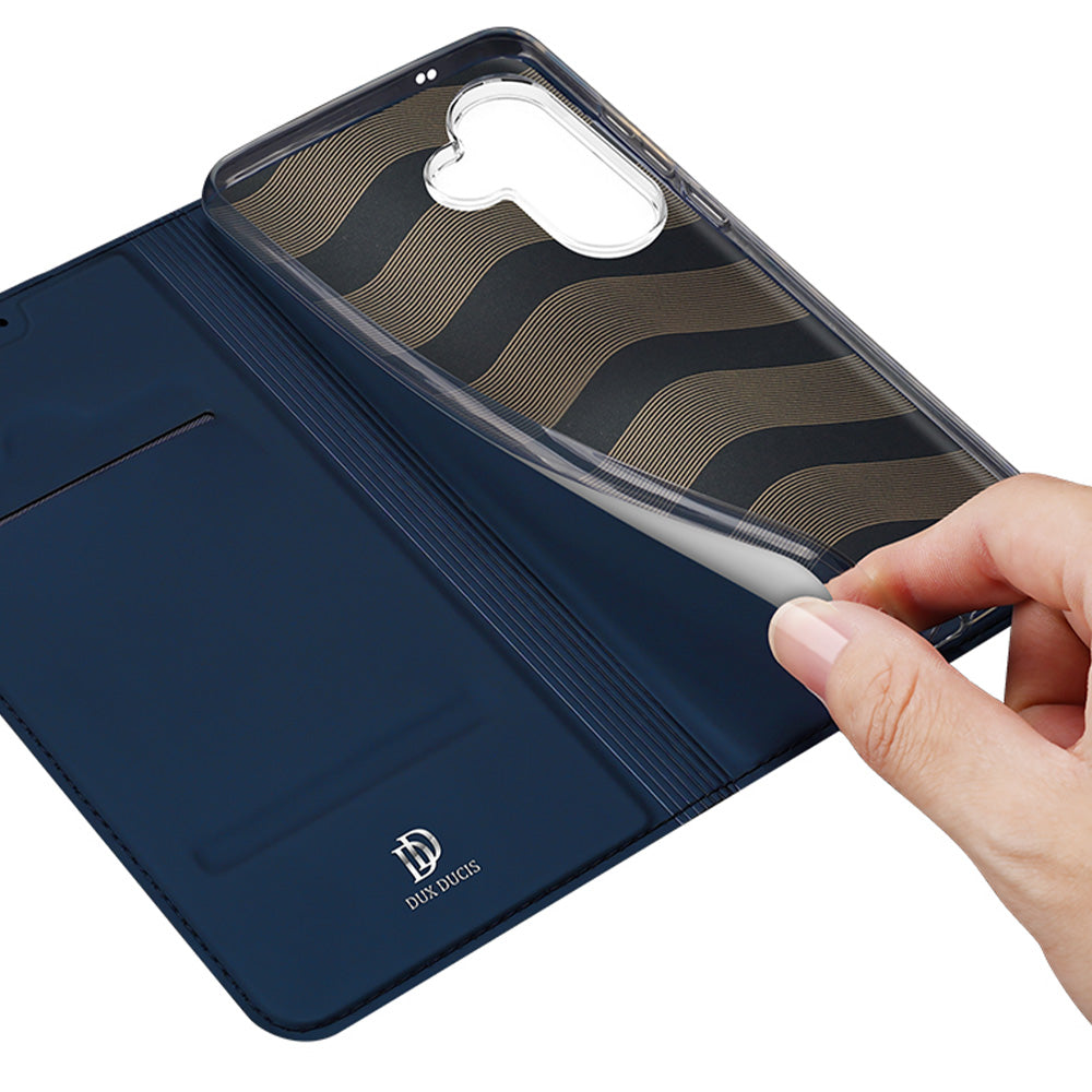 Handyhülle mit Klappe für Galaxy A57 5G, Dux Ducis Skin Pro, Dunkelblau