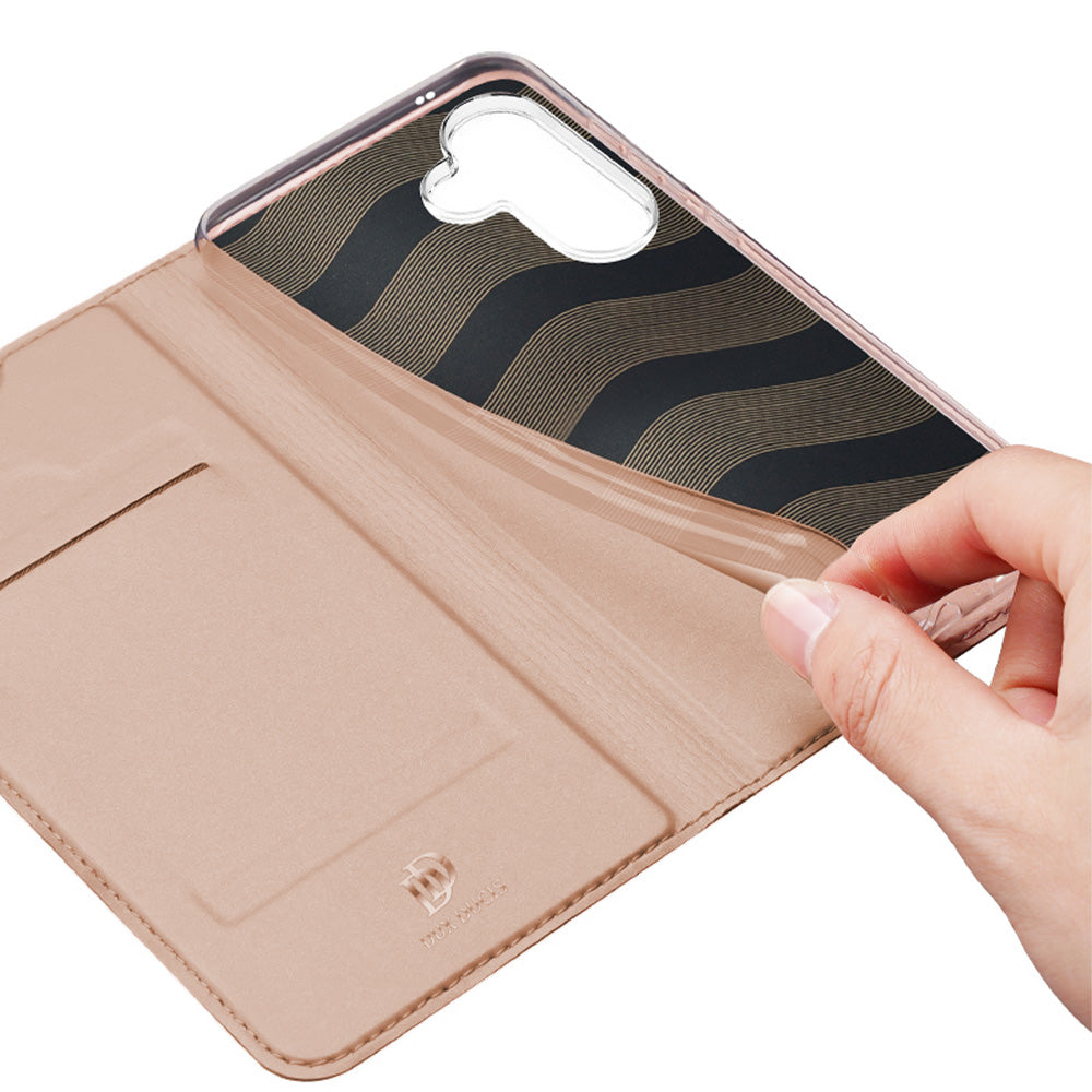 Handyhülle mit Klappe für Galaxy A57 5G, Dux Ducis Skin Pro, Rosagold