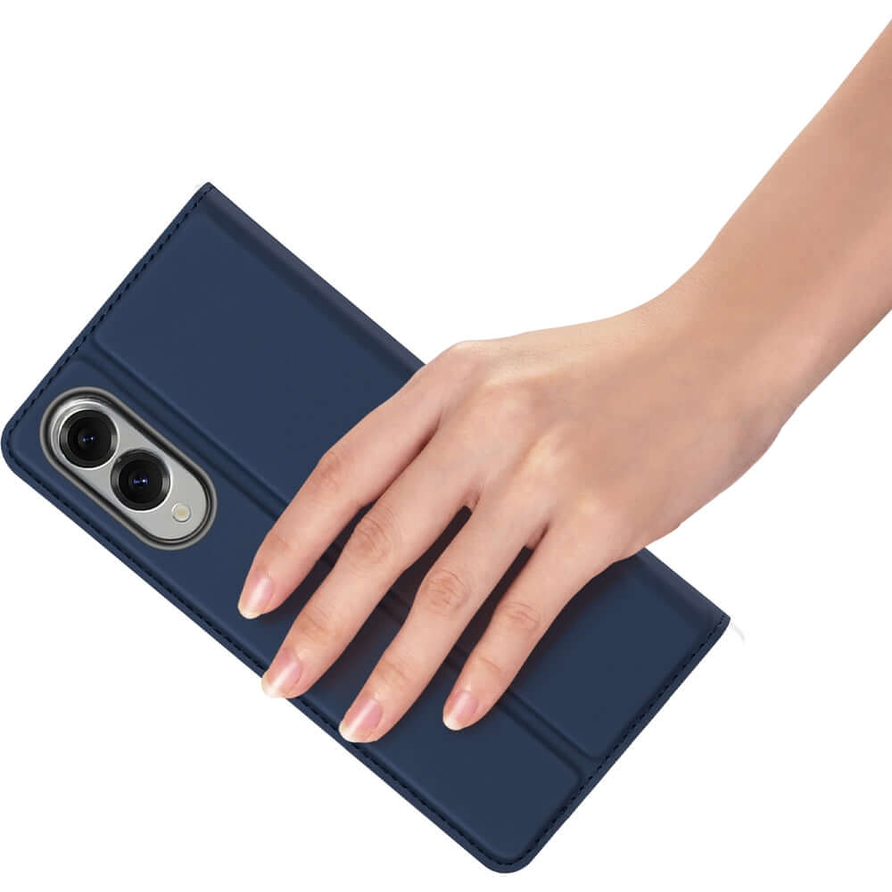 Handyhülle mit Klappe für Galaxy S25 Edge, Dux Ducis Skin Pro, Blau