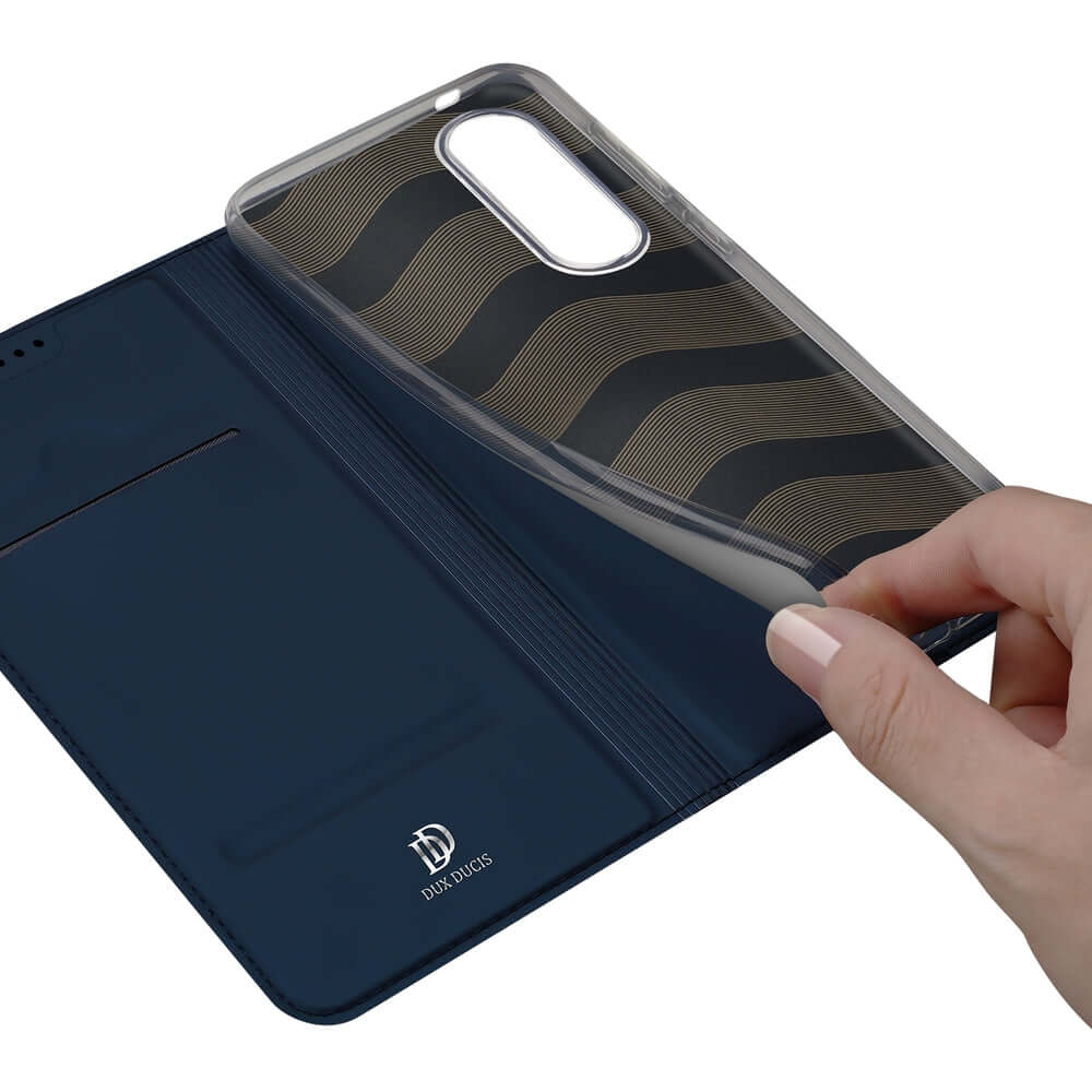 Handyhülle mit Klappe für Galaxy S25 Edge, Dux Ducis Skin Pro, Blau