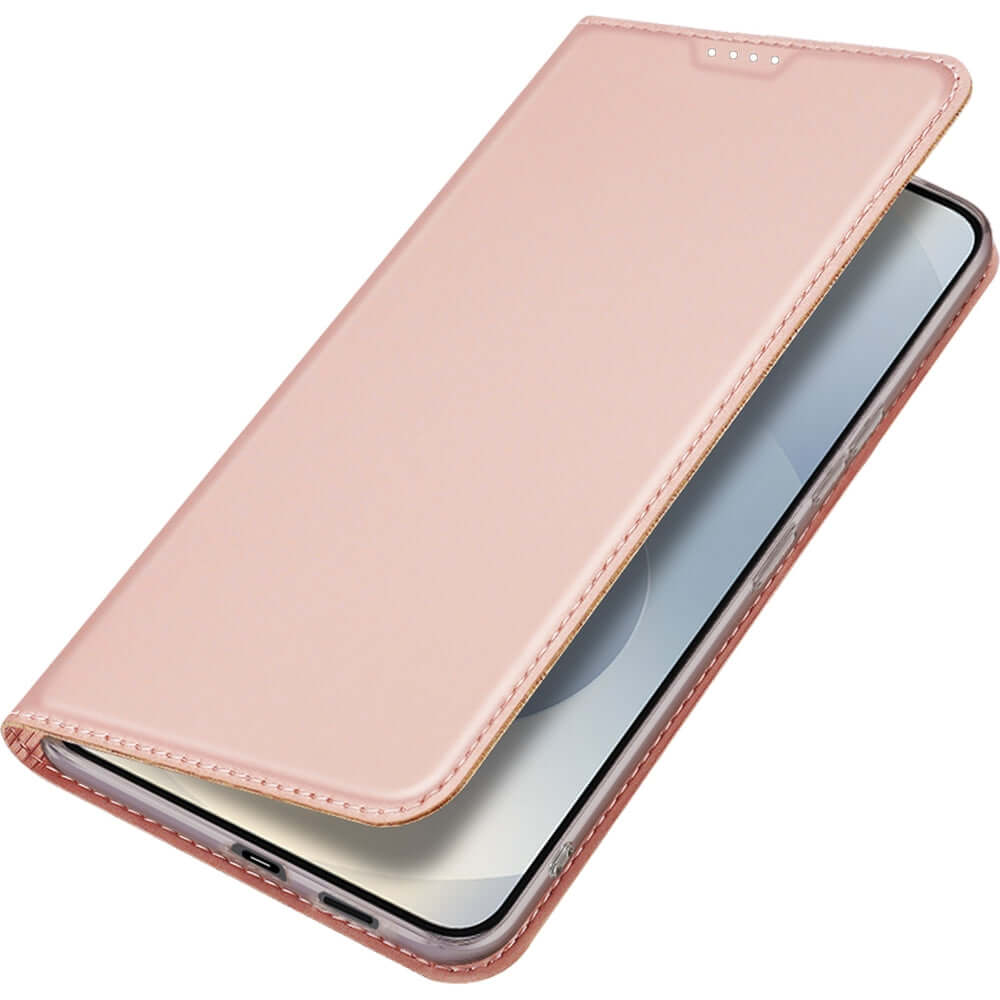 Handyhülle mit Klappe für Galaxy S25 Edge, Dux Ducis Skin Pro, Rosa