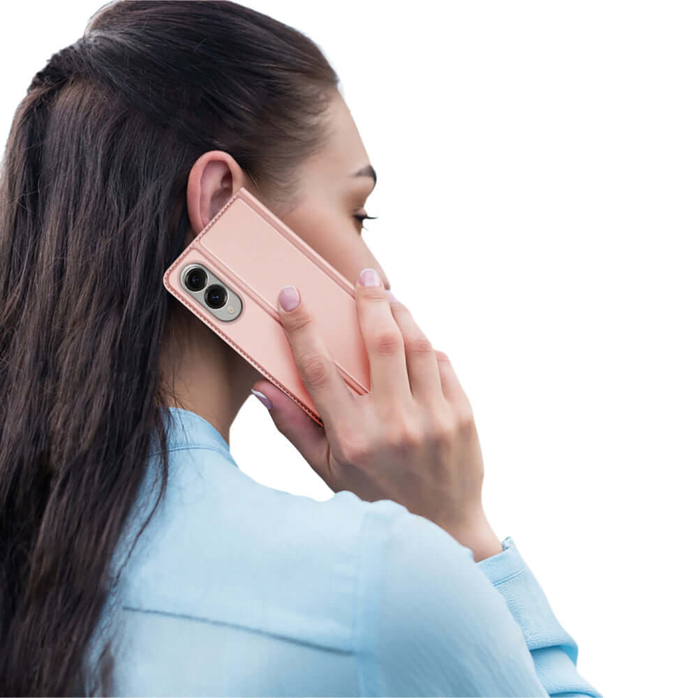 Handyhülle mit Klappe für Galaxy S25 Edge, Dux Ducis Skin Pro, Rosa