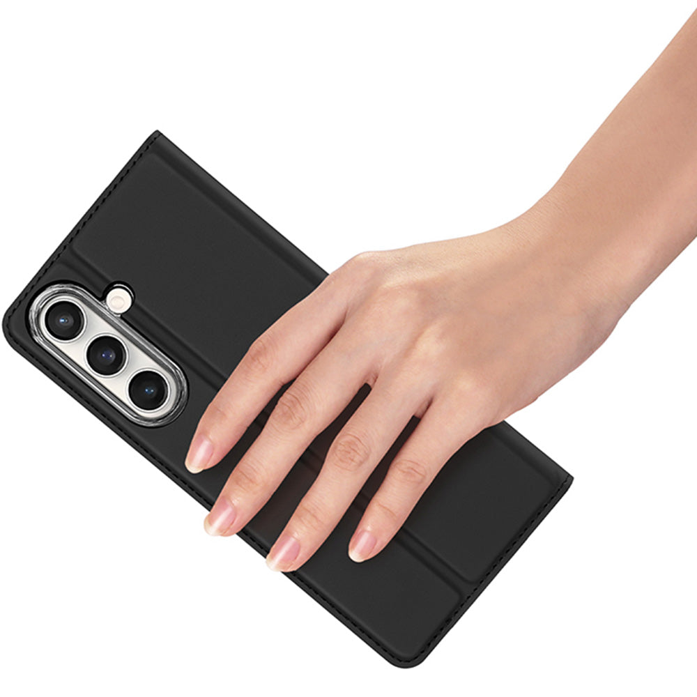 Handyhülle mit Klappe für Galaxy S25 FE, Dux Ducis Skin Pro, Schwarz