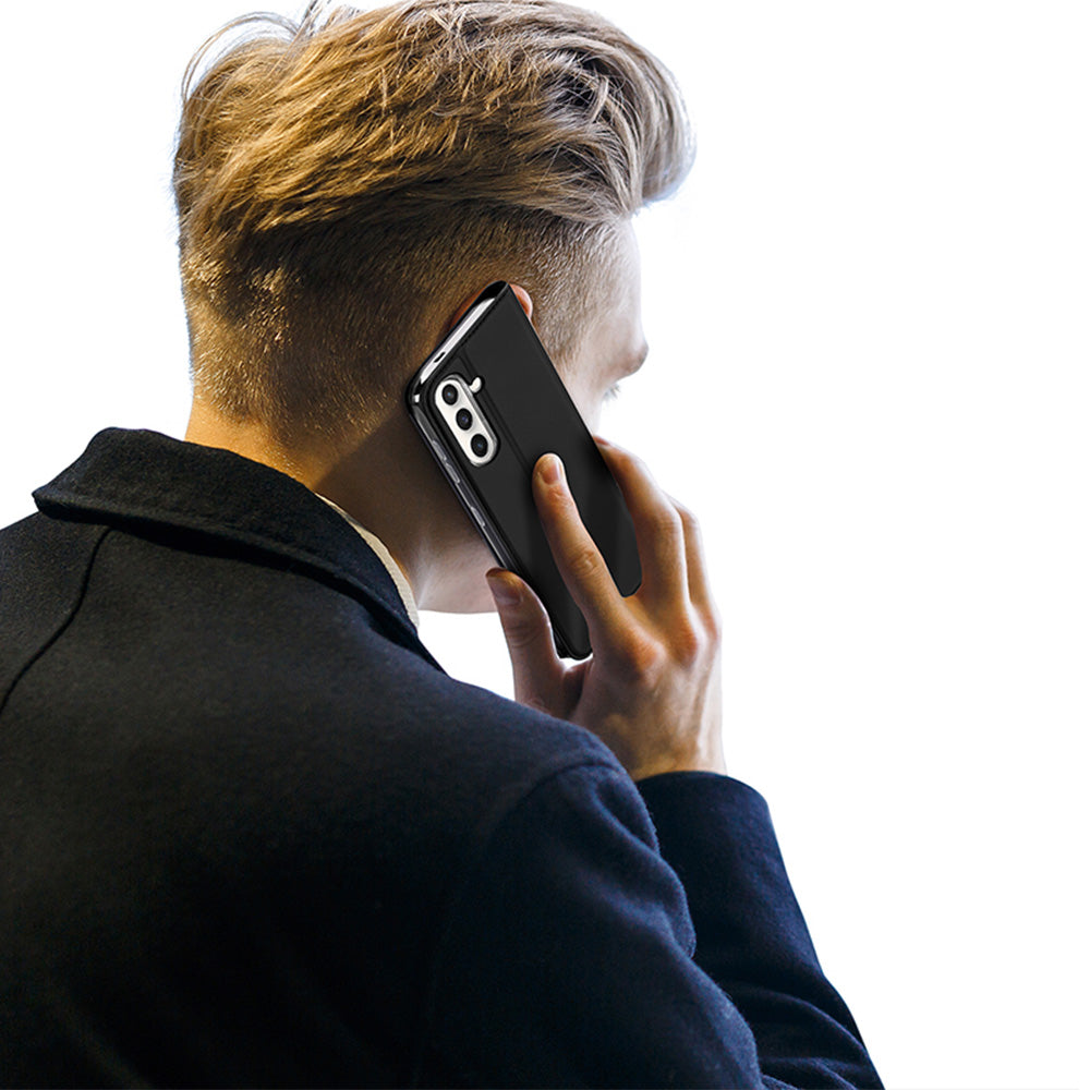 Handyhülle mit Klappe für Galaxy S25 FE, Dux Ducis Skin Pro, Schwarz