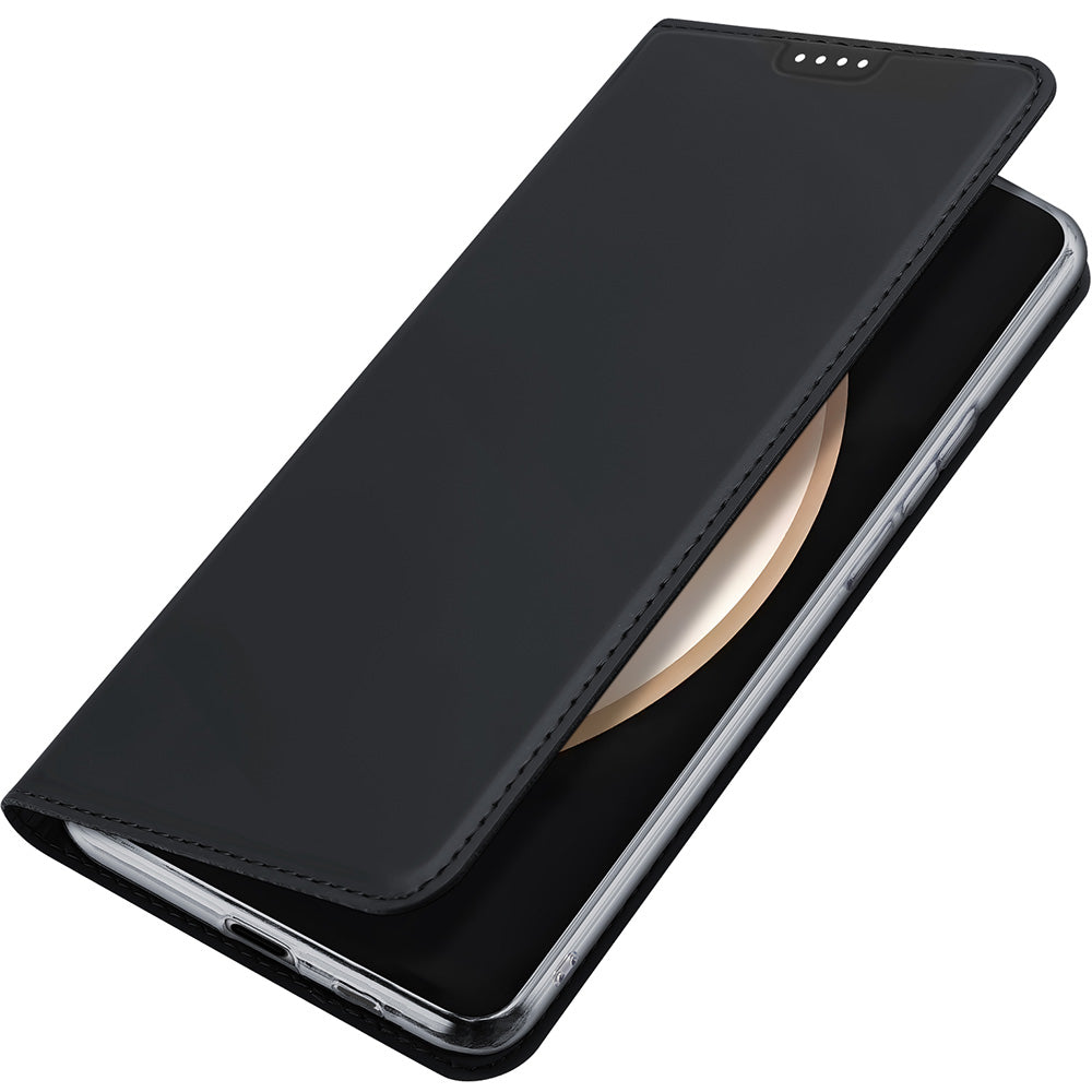 Handyhülle mit Klappe für Galaxy S25 FE, Dux Ducis Skin Pro, Schwarz