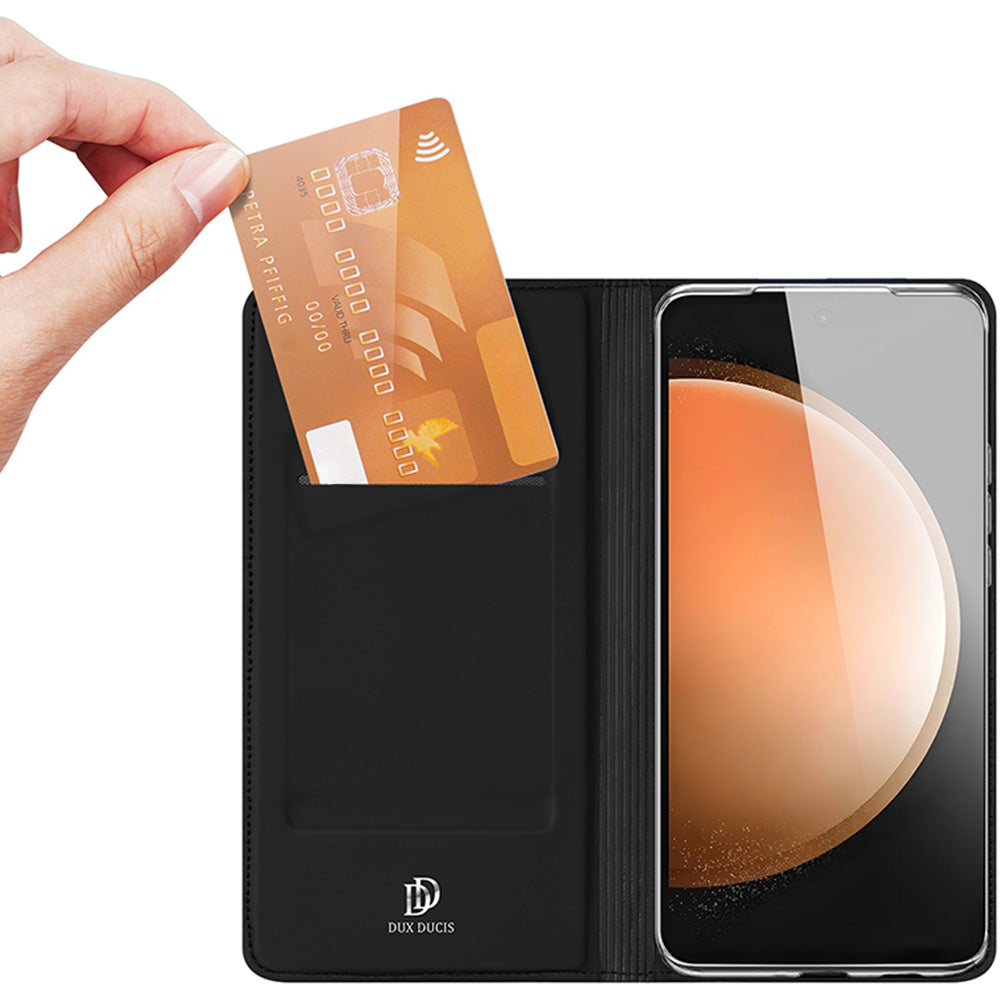 Handyhülle mit Klappe für Galaxy S25 FE, Dux Ducis Skin Pro, Schwarz