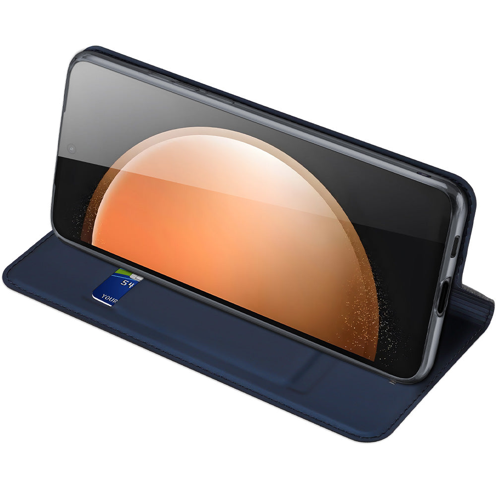 Handyhülle mit Klappe für Galaxy S25 FE, Dux Ducis Skin Pro, Dunkelblau