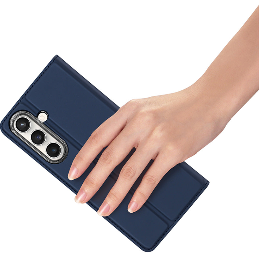 Handyhülle mit Klappe für Galaxy S25 FE, Dux Ducis Skin Pro, Dunkelblau