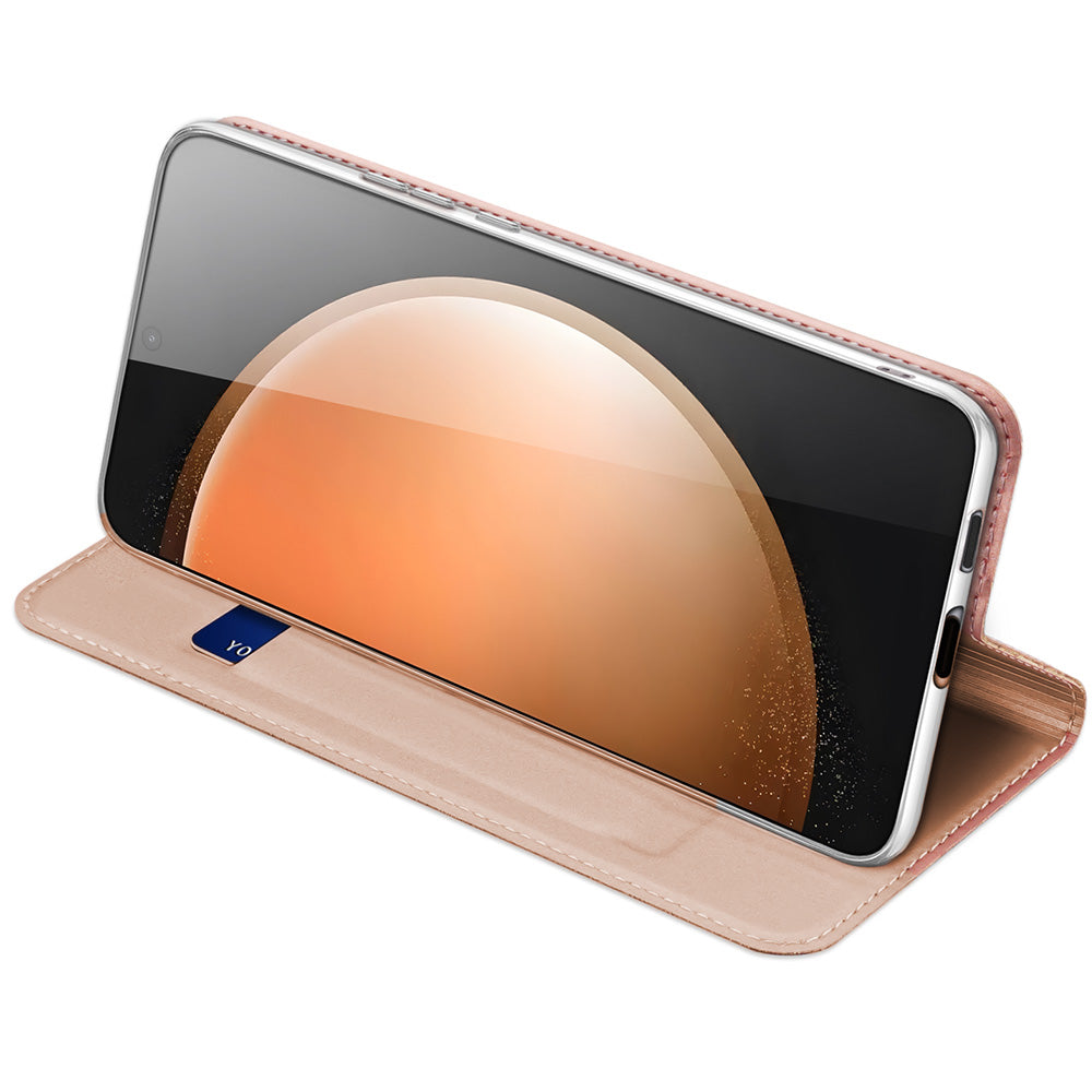Handyhülle mit Klappe für Galaxy S25 FE, Dux Ducis Skin Pro, Rosagold