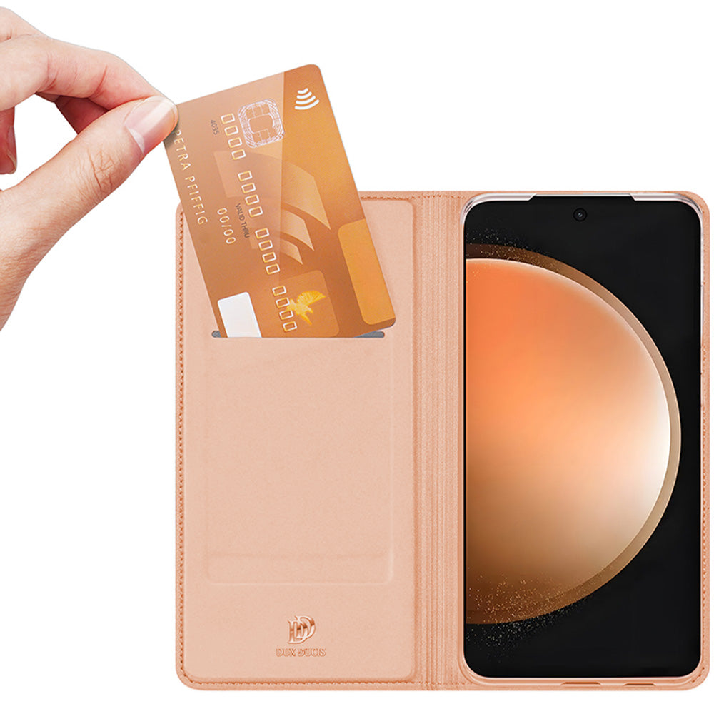 Handyhülle mit Klappe für Galaxy S25 FE, Dux Ducis Skin Pro, Rosagold