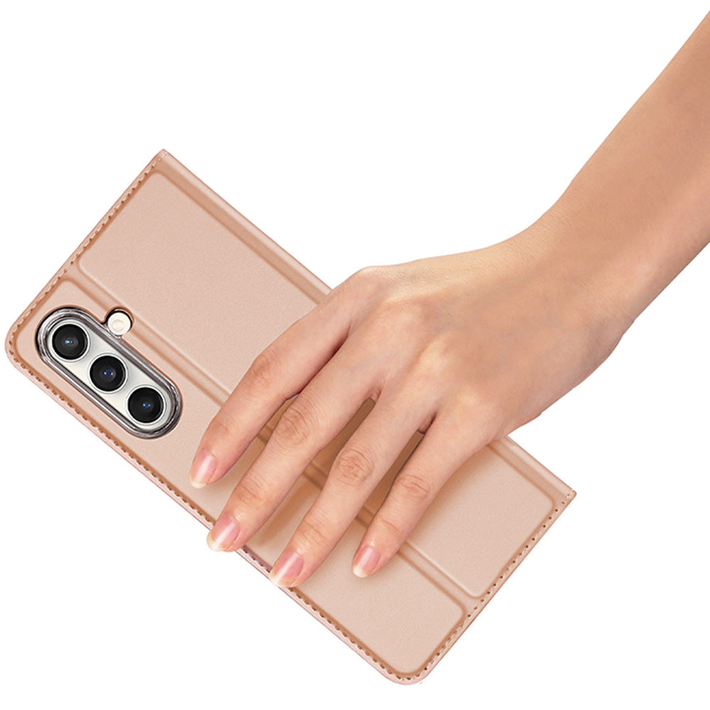 Handyhülle mit Klappe für Galaxy S25 FE, Dux Ducis Skin Pro, Rosagold