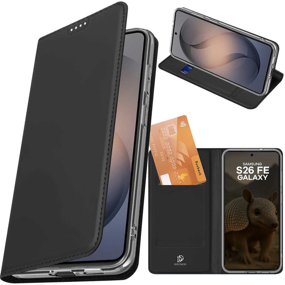 Handyhülle mit Klappe für Galaxy S26 FE, Dux Ducis Skin Pro, Schwarz (1/12)