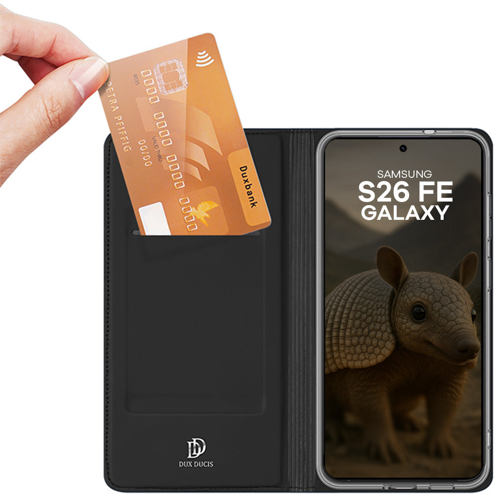 Handyhülle mit Klappe für Galaxy S26 FE, Dux Ducis Skin Pro, Schwarz (2/12)