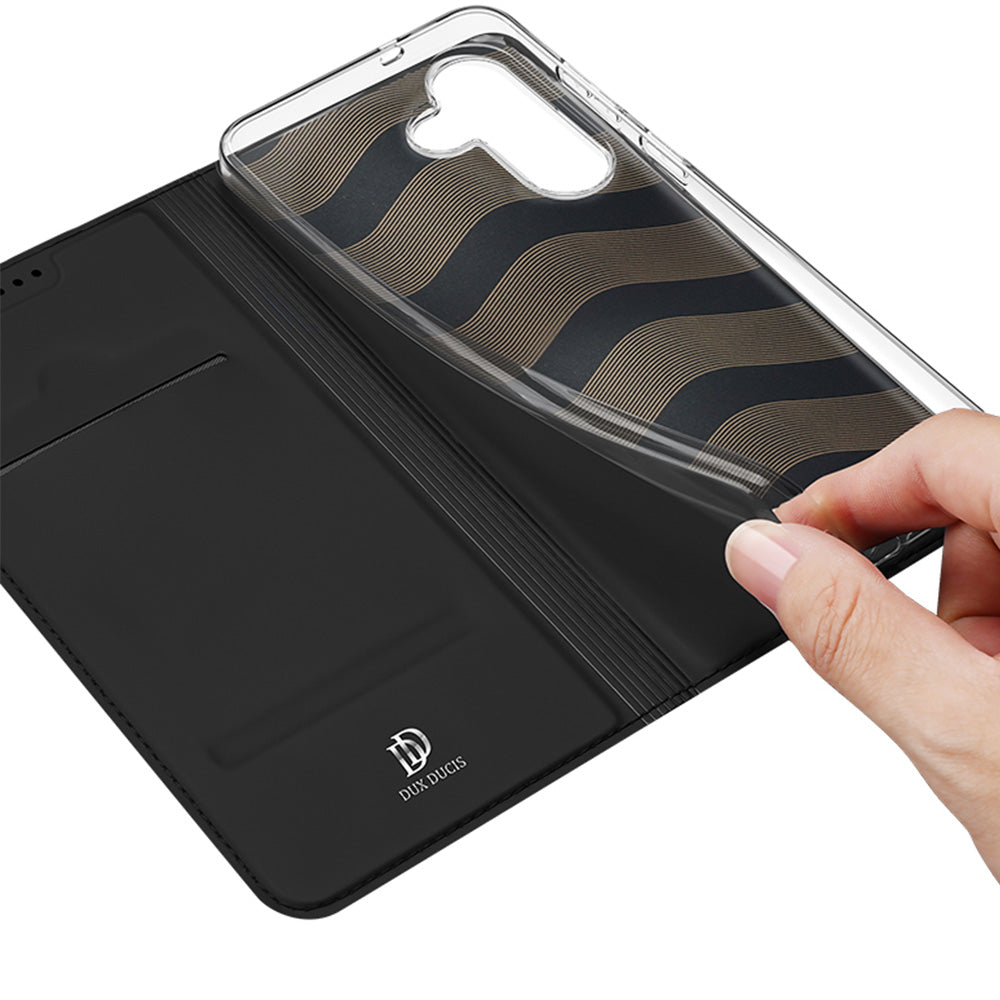 Handyhülle mit Klappe für Galaxy S26 FE, Dux Ducis Skin Pro, Schwarz (8/12)