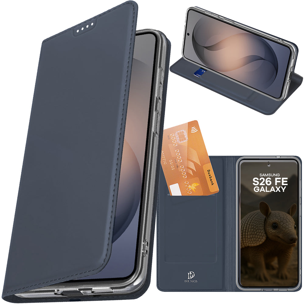 Handyhülle mit Klappe für Galaxy S26 FE, Dux Ducis Skin Pro, Dunkelblau (1/12)