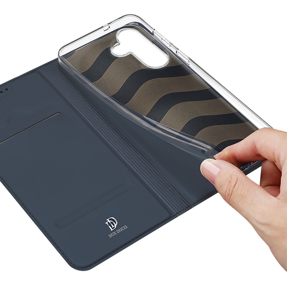 Handyhülle mit Klappe für Galaxy S26 FE, Dux Ducis Skin Pro, Dunkelblau (8/12)