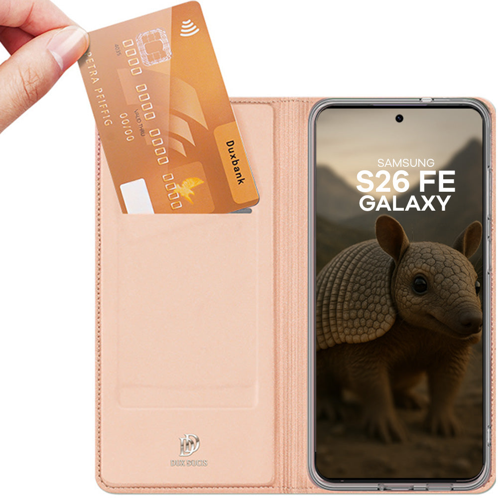 Handyhülle mit Klappe für Galaxy S26 FE, Dux Ducis Skin Pro, Rosagold (2/12)