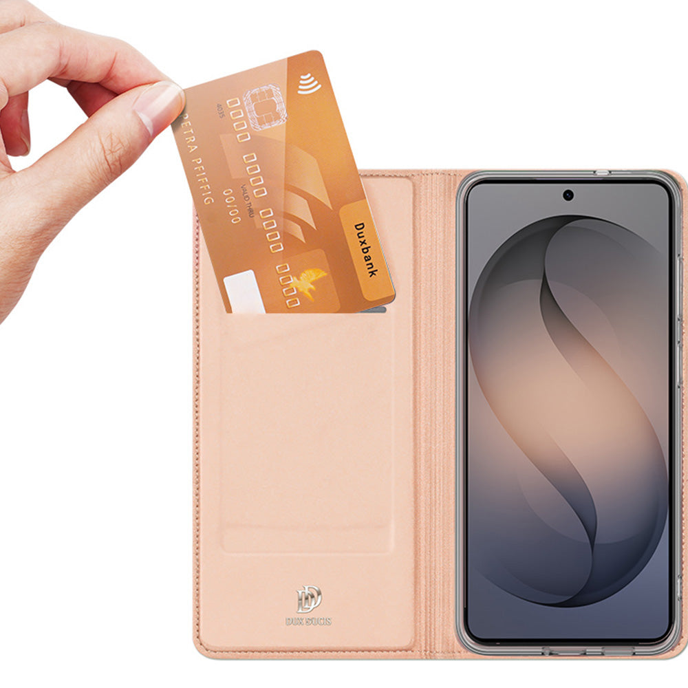 Handyhülle mit Klappe für Galaxy S26 FE, Dux Ducis Skin Pro, Rosagold (3/12)
