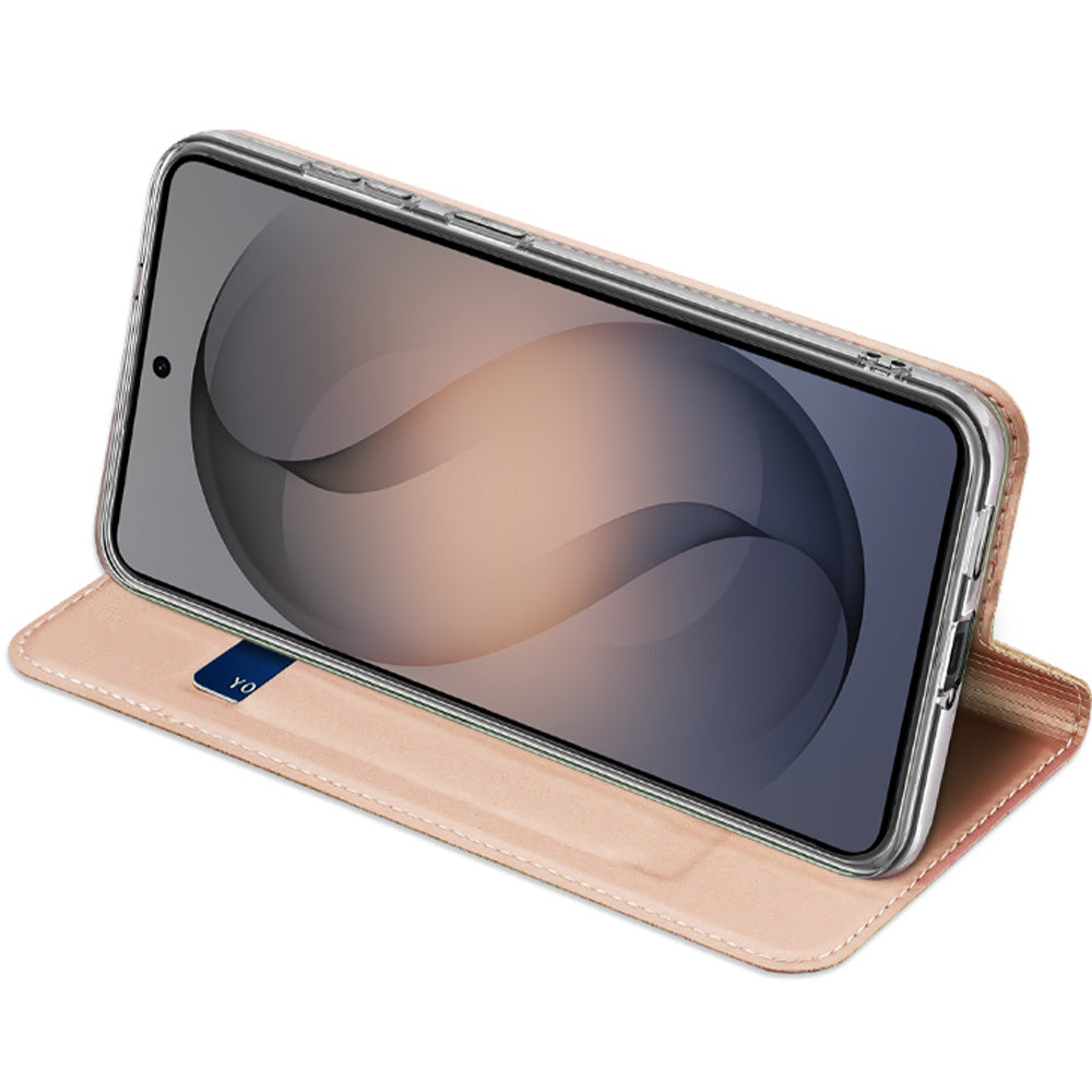 Handyhülle mit Klappe für Galaxy S26 FE, Dux Ducis Skin Pro, Rosagold (6/12)