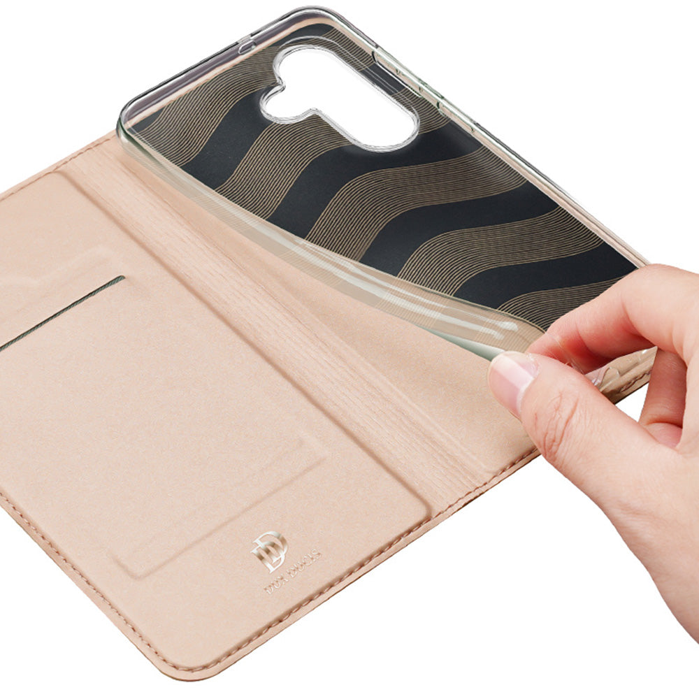 Handyhülle mit Klappe für Galaxy S26 FE, Dux Ducis Skin Pro, Rosagold (8/12)