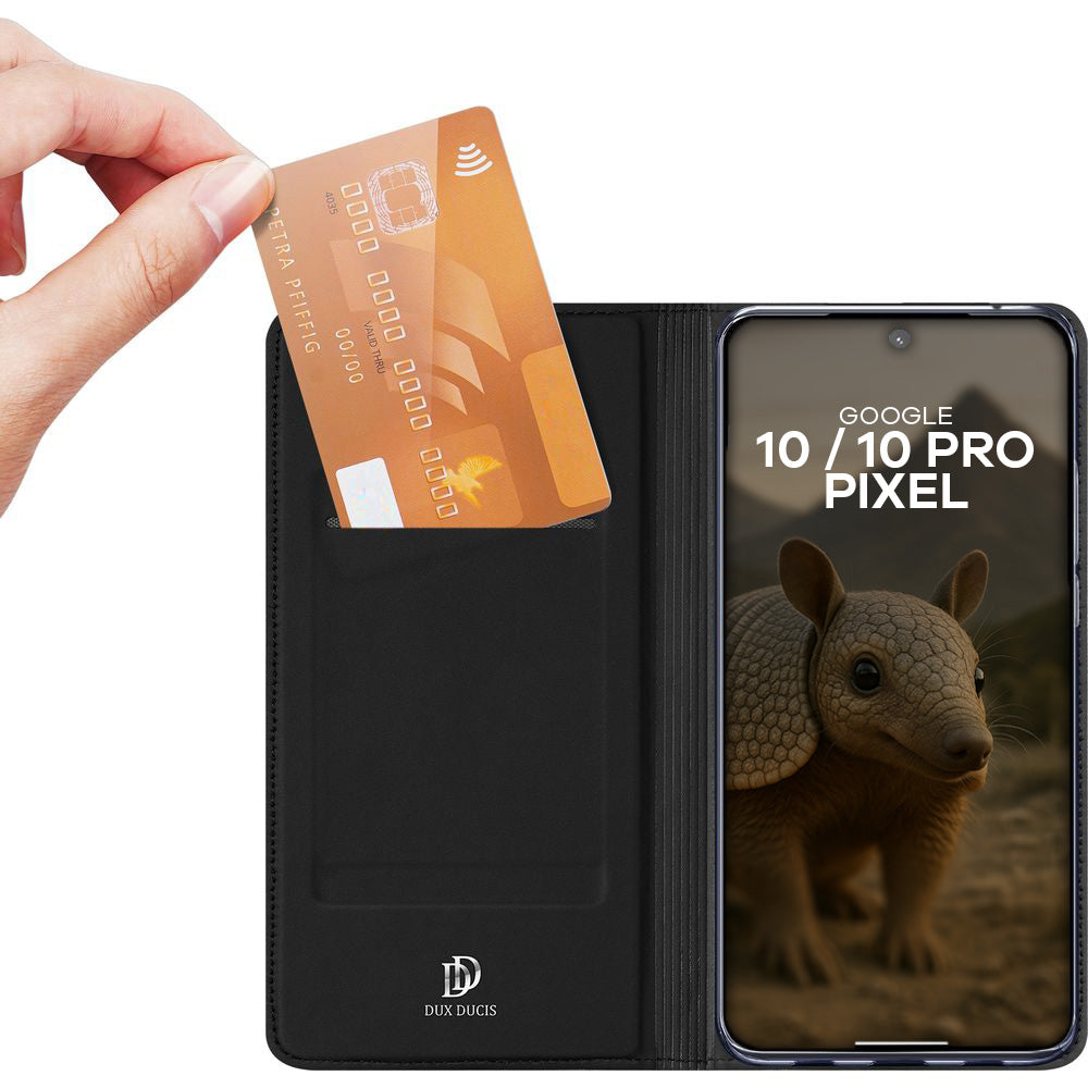 Handyhülle mit Klappe für Google Pixel 10 Pro / 10, Dux Ducis Skin Pro, Schwarz