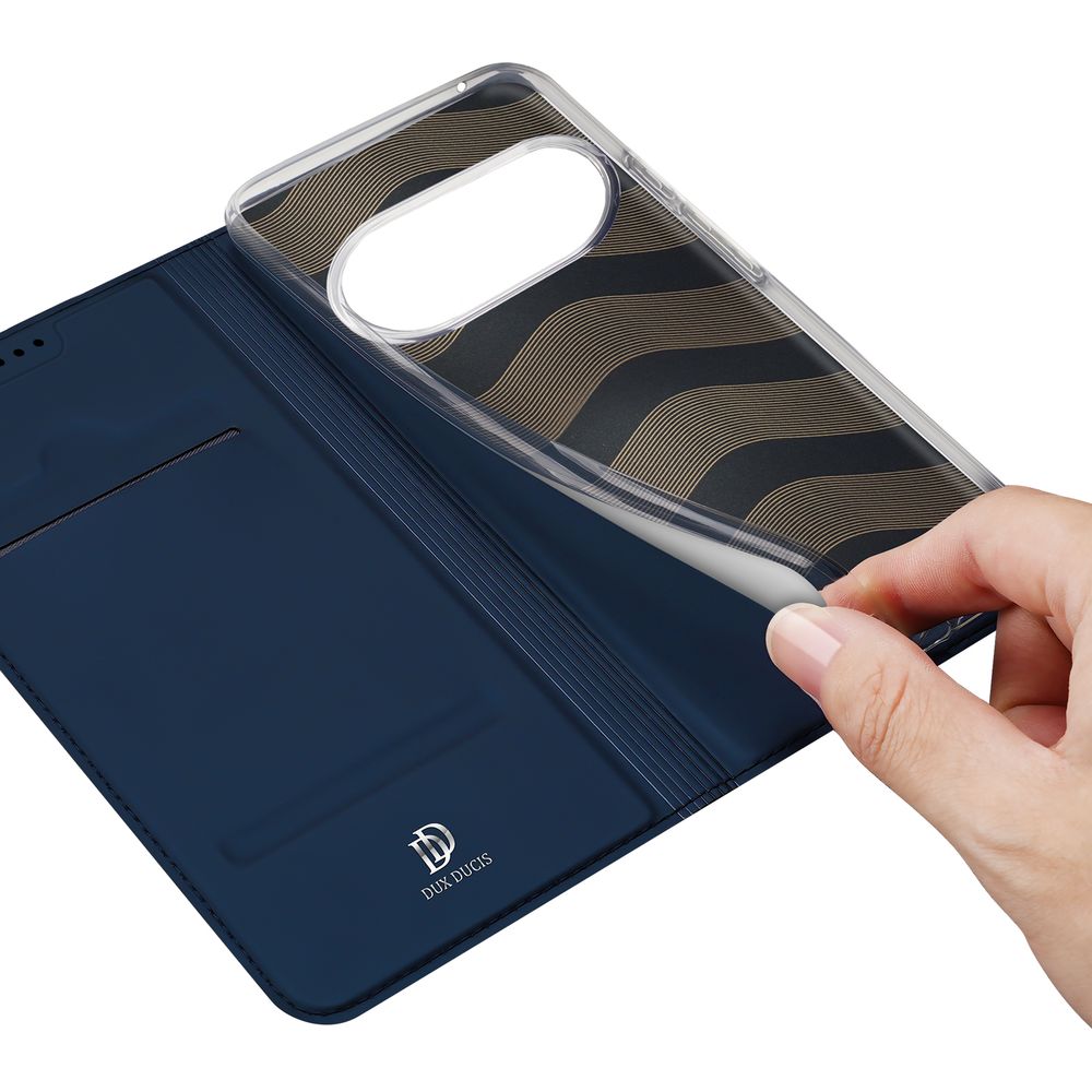 Handyhülle mit Klappe für Google Pixel 10 Pro XL, Dux Ducis Skin Pro, Dunkelblau
