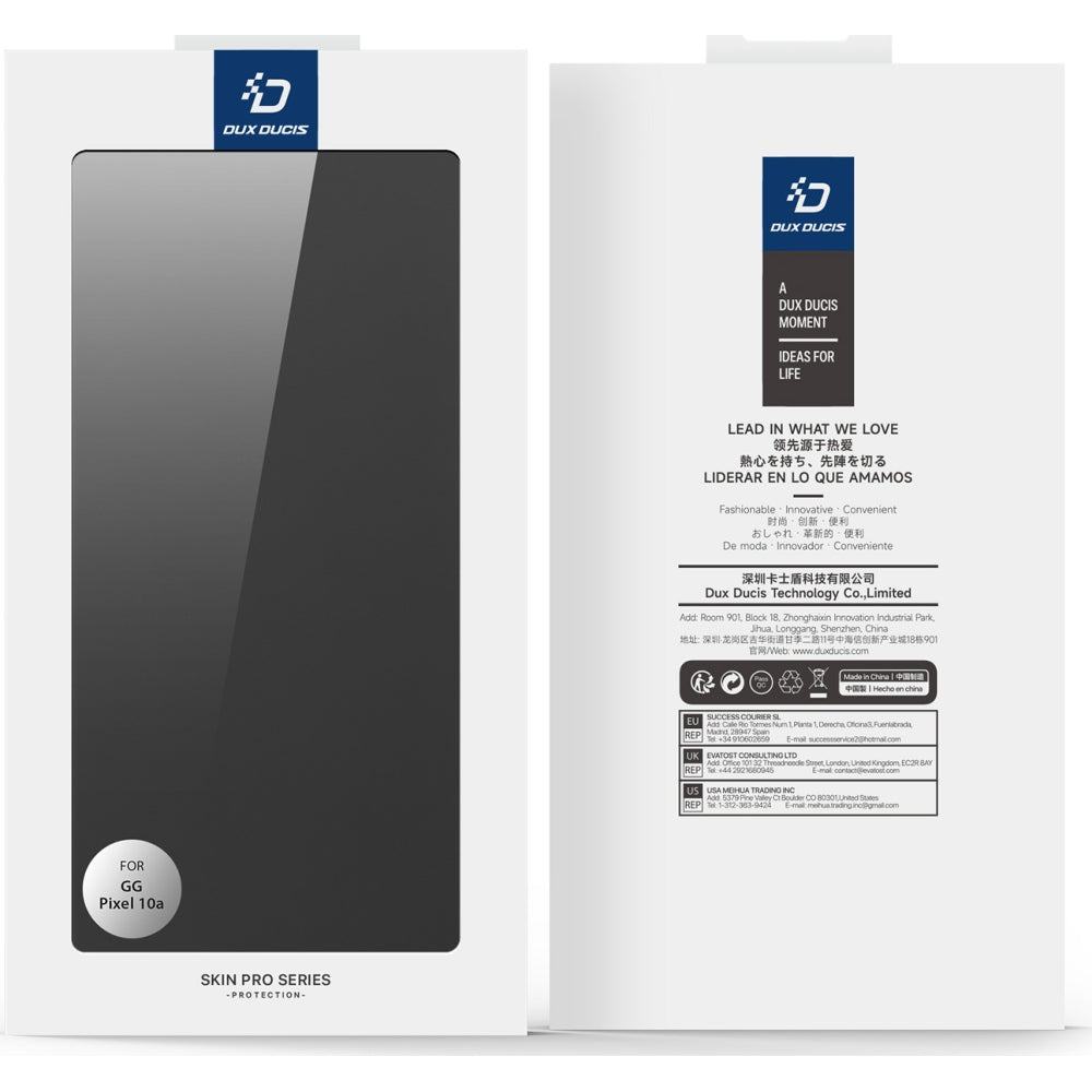 Handyhülle mit Klappe für Google Pixel 10a, Dux Ducis Skin Pro, Schwarz