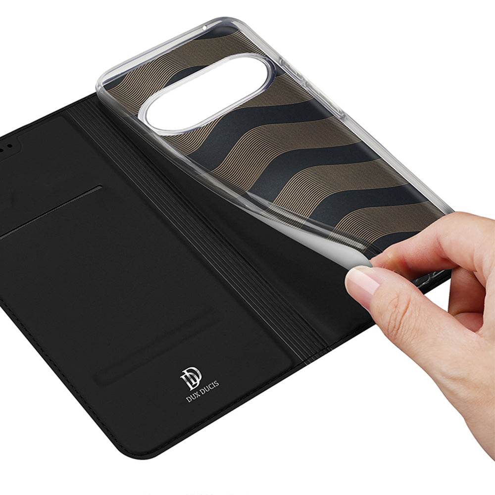 Handyhülle mit Klappe für Google Pixel 11 Pro, Dux Ducis Skin Pro, Schwarz