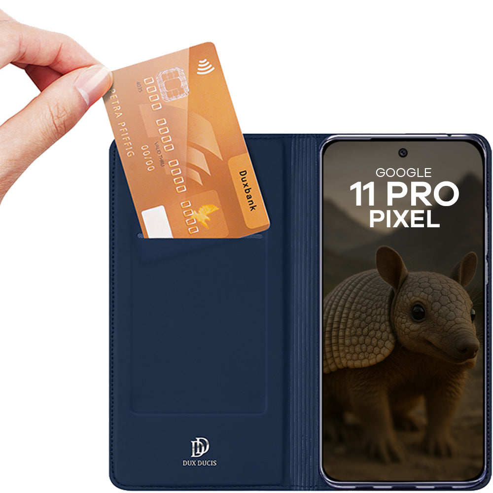 Handyhülle mit Klappe für Google Pixel 11 Pro, Dux Ducis Skin Pro, Dunkelblau