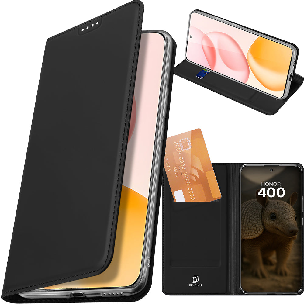Handyhülle mit Klappe für Honor 400, Dux Ducis Skin Pro, Schwarz