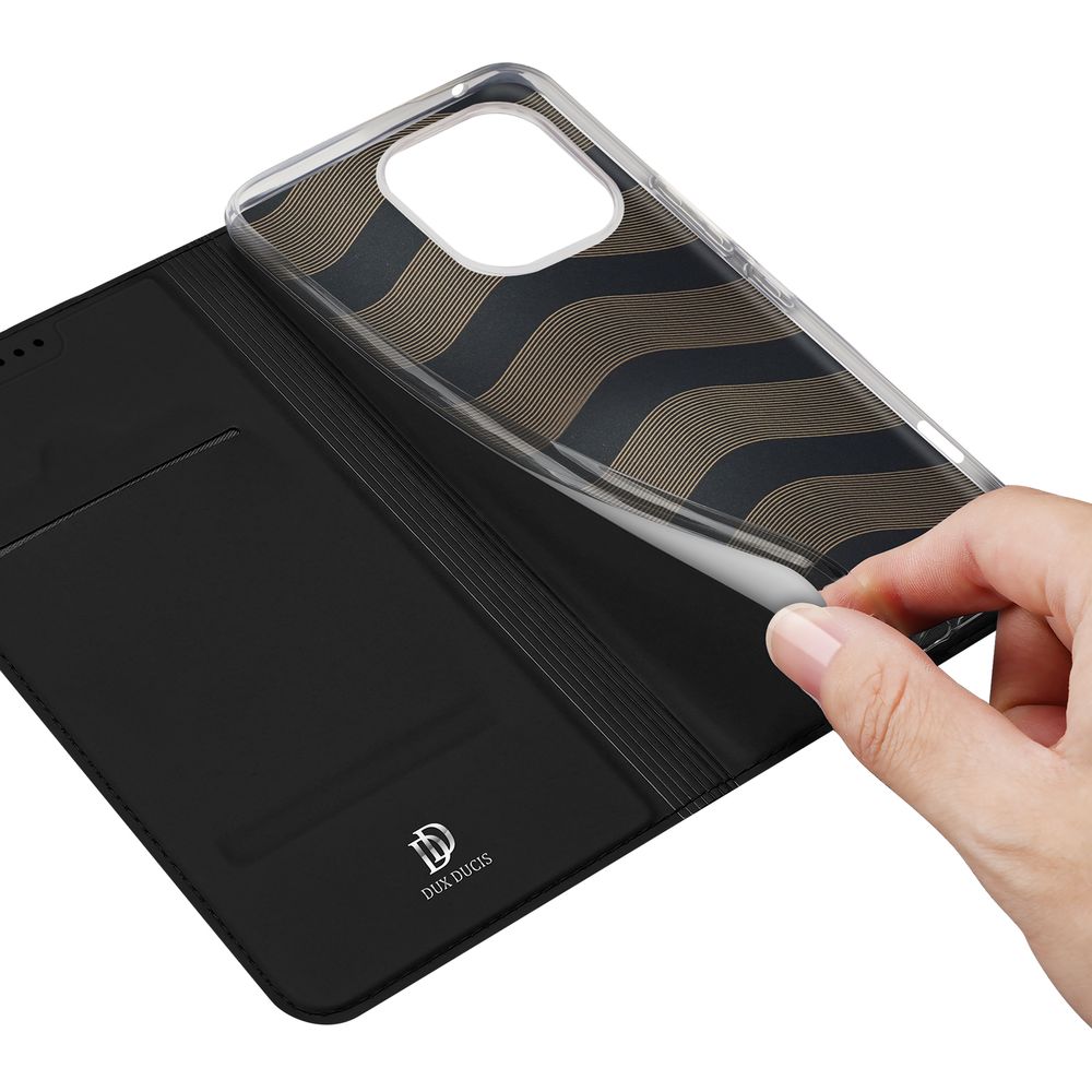 Handyhülle mit Klappe für Honor 400 Lite, Dux Ducis Skin Pro, Schwarz