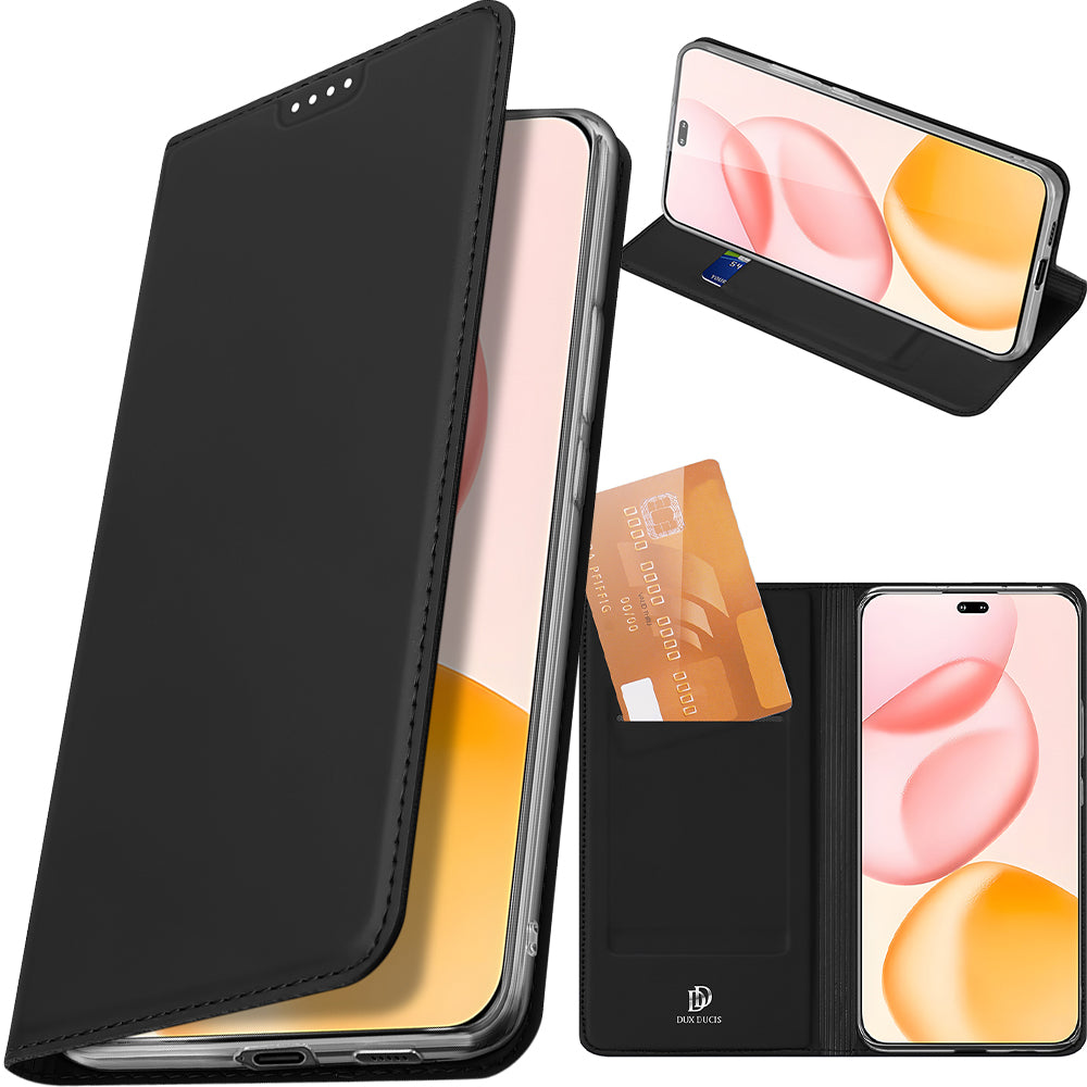 Handyhülle mit Klappe für Honor 400 Pro, Dux Ducis Skin Pro, Schwarz