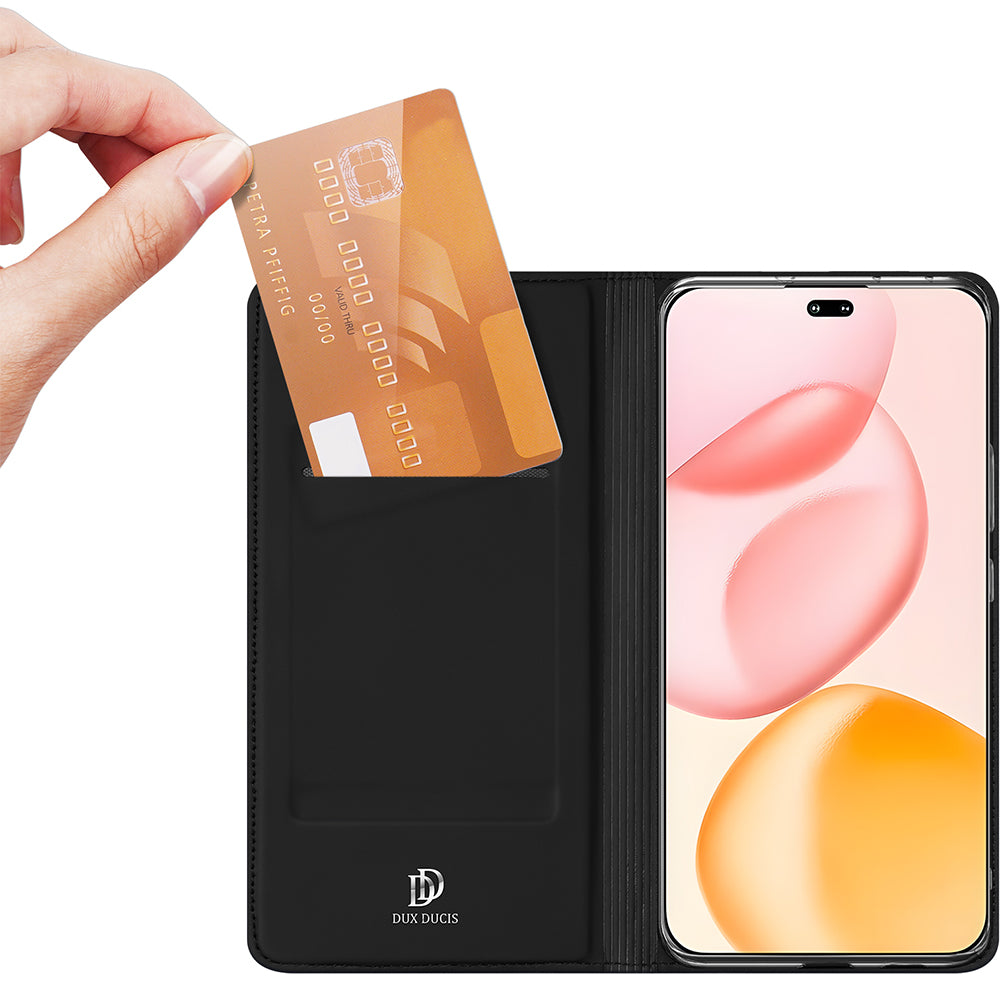 Handyhülle mit Klappe für Honor 400 Pro, Dux Ducis Skin Pro, Schwarz