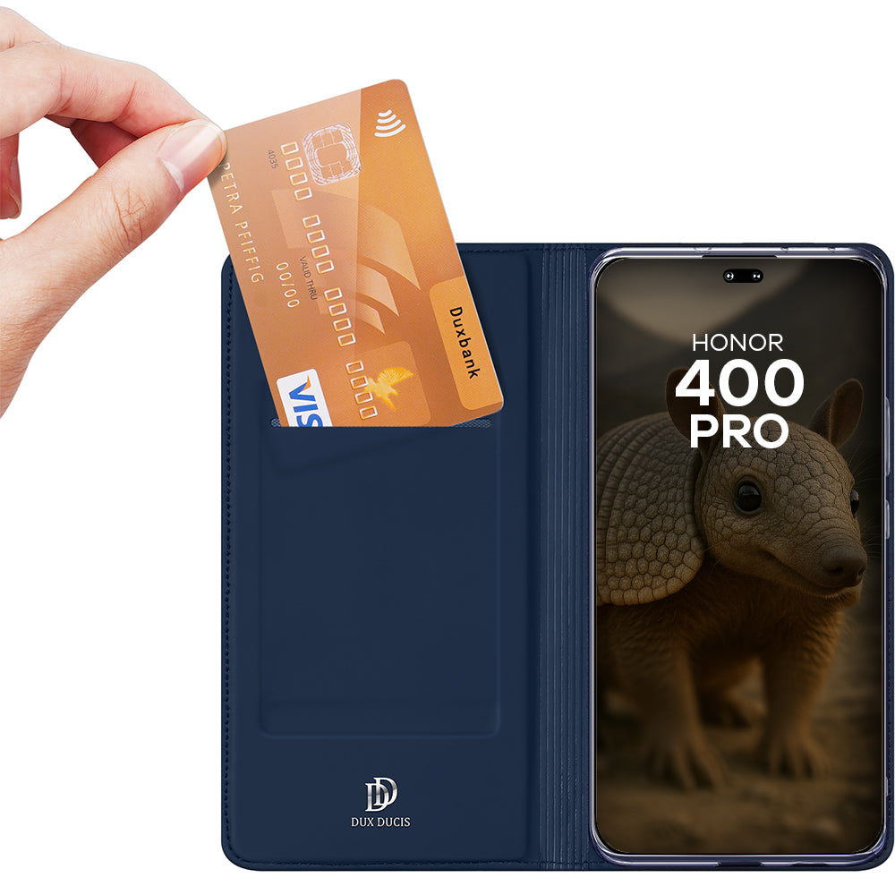 Handyhülle mit Klappe für Honor 400 Pro, Dux Ducis Skin Pro, Dunkelblau