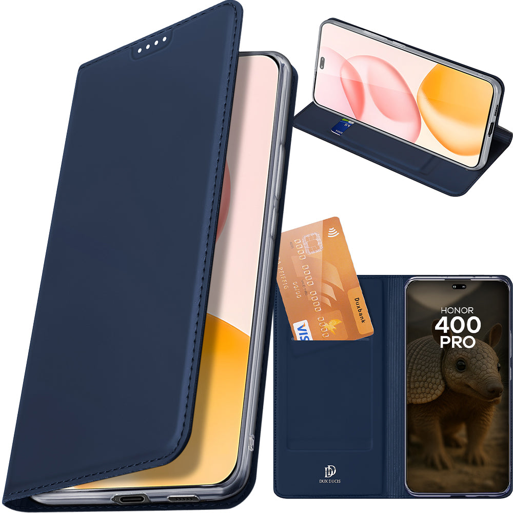 Handyhülle mit Klappe für Honor 400 Pro, Dux Ducis Skin Pro, Dunkelblau