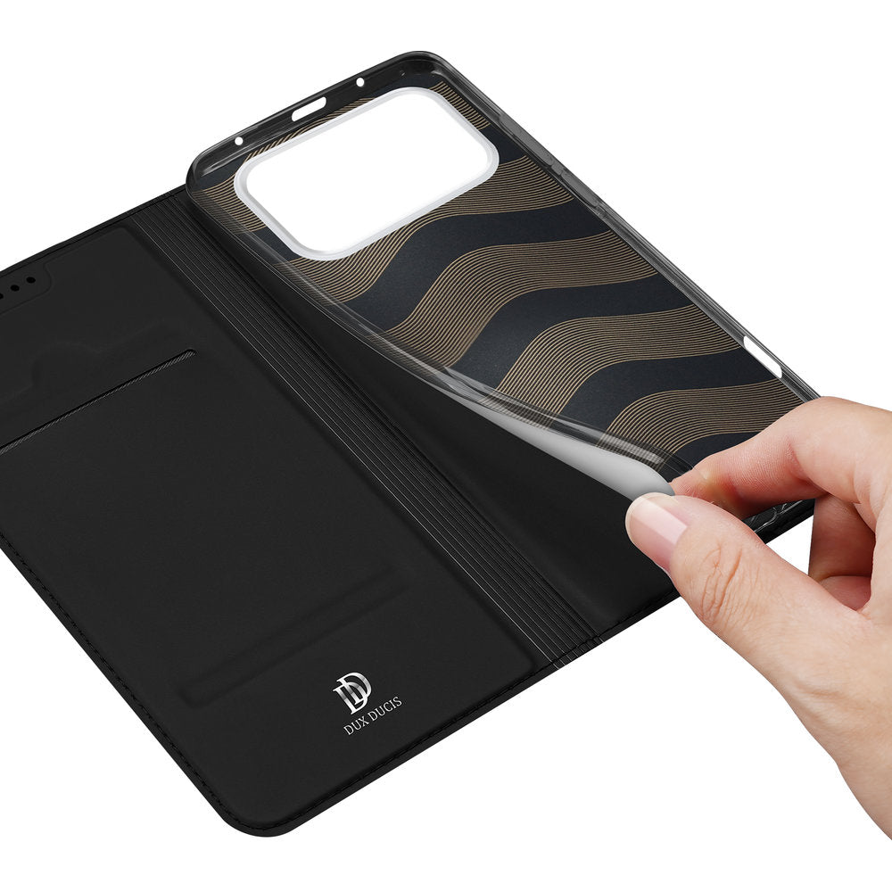 Handyhülle mit Klappe für Honor 600 5G / 600 Pro 5G, Dux Ducis Skin Pro, Schwarz