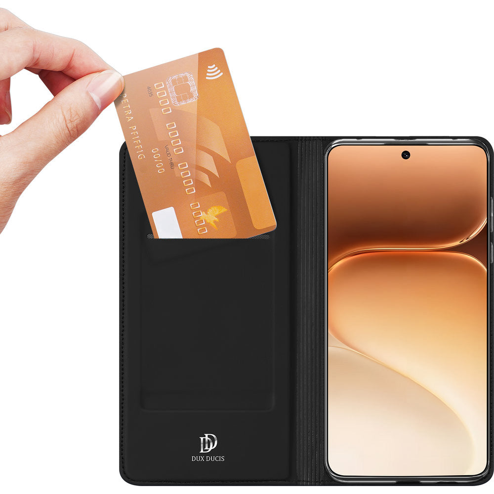 Handyhülle mit Klappe für Honor 600 5G / 600 Pro 5G, Dux Ducis Skin Pro, Schwarz