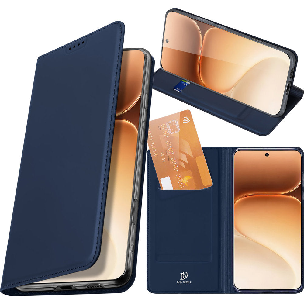 Handyhülle mit Klappe für Honor 600 5G / 600 Pro 5G, Dux Ducis Skin Pro, Dunkelblau